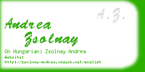 andrea zsolnay business card